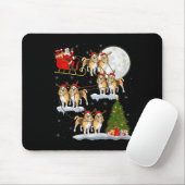Beagle Dog Santa Sleigh Flying Funny Magical Chris Mousepad (Mit Mouse)