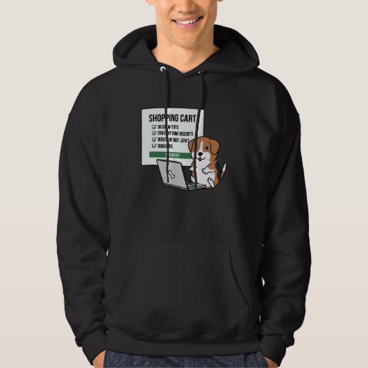 Beagle Dog Shopping Trolley Hoodie (Vorderseite)