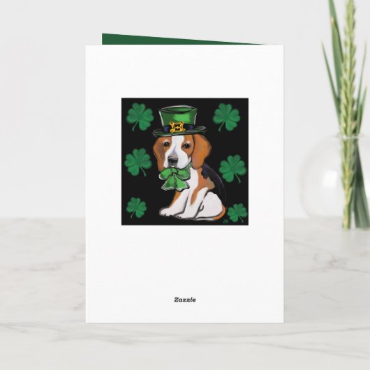 Beagle Dog St. Patty Karte (Rückseite)