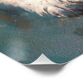 Beagle dog swimming in water 005 poster (Ecke)