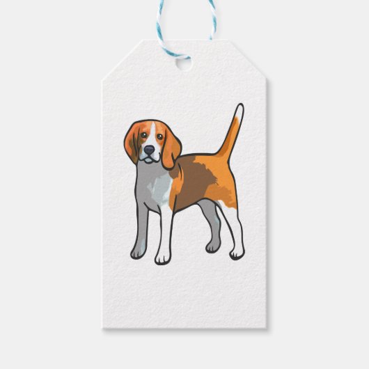 Beagle Dog T Shirt Geschenkanhänger (Vorderseite)