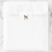 Beagle Dog T Shirt Herz-Aufkleber (Tasche)
