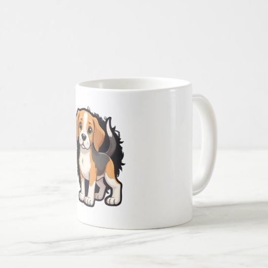 Beagle Dog T Shirt Kaffeetasse (VorderseiteRechts)