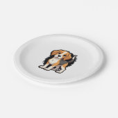 Beagle Dog T Shirt Pappteller (Schrägansicht)