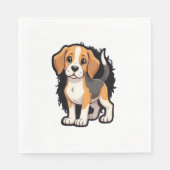 Beagle Dog T Shirt Serviette (Vorderseite)