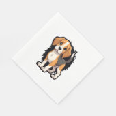 Beagle Dog T Shirt Serviette (Ecke)