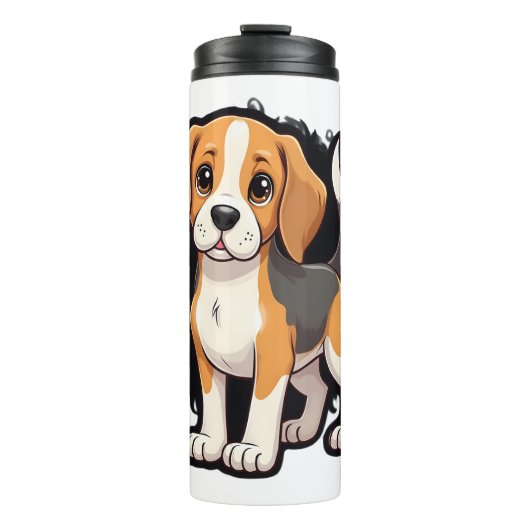 Beagle Dog T Shirt Thermosbecher (Vorderseite)