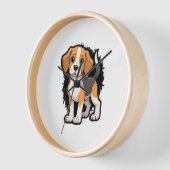 Beagle Dog T Shirt Uhr (Winkel)
