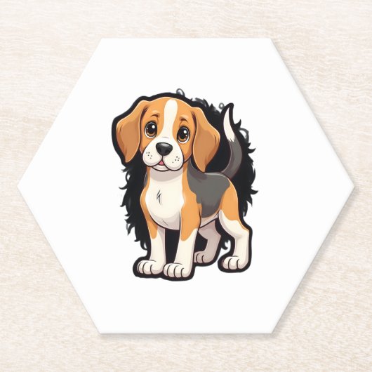 Beagle Dog T Shirt Untersetzer (Vorderseite)