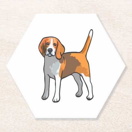 Beagle Dog T Shirt Untersetzer (Vorderseite)