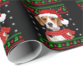 Beagle Dog Ugly Sweater Christmas Welpe Hund Lover Geschenkpapier (Rolleneckpunkt)