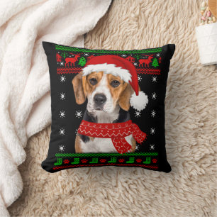 Beagle Dog Ugly Sweater Christmas Welpe Hund Lover Kissen