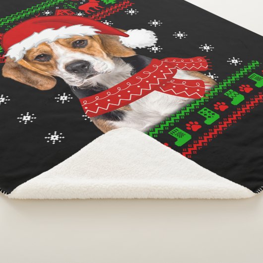 Beagle Dog Ugly Sweater Christmas Welpe Hund Lover Sherpadecke (3/4)