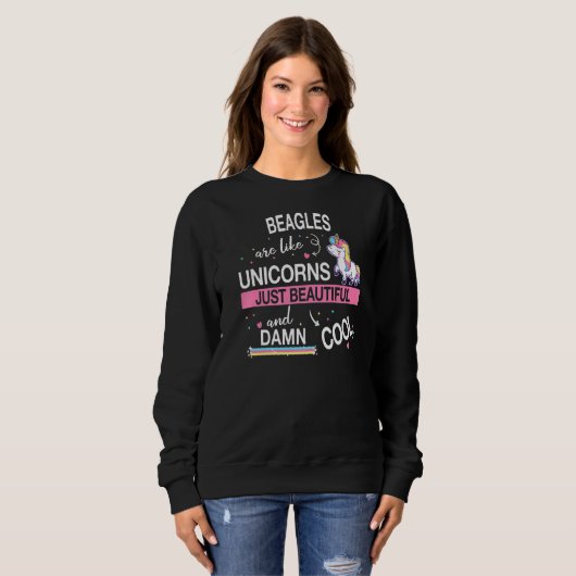 Beagle Dog Unicorn Sweatshirt (Vorne ganz)