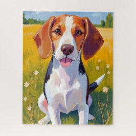 Beagle Dog Watercolor Pet Painting Puzzle