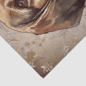 Beagle Dog Watercolor Seidenpapier (Detail)