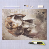 Beagle Dog Watercolor Seidenpapier (Handwerk)