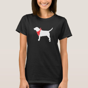 Beagle Dog Wearing Red Bandana T-Shirt