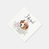 Beagle Dog Wedding Cocktail Napkins Serviette (Ecke)