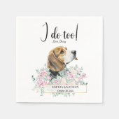 Beagle Dog Wedding Cocktail Napkins Serviette (Vorderseite)