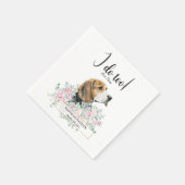 Beagle Dog Wedding Cocktail Napkins Serviette (Ecke)