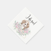 Beagle Dog Wedding Cocktail Napkins Serviette (Ecke)