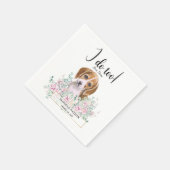 Beagle Dog Wedding Cocktail Napkins Serviette (Ecke)