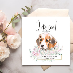 Beagle Dog Wedding Cocktail Napkins Serviette