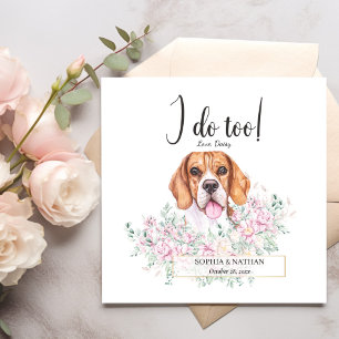 Beagle Dog Wedding Cocktail Napkins Serviette