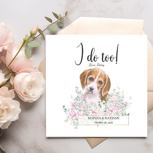 Beagle Dog Wedding Cocktail Napkins Serviette
