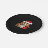 Beagle Dog Weihnachten Shirt Weihnachten Dog Essen Pappteller (Schrägansicht)