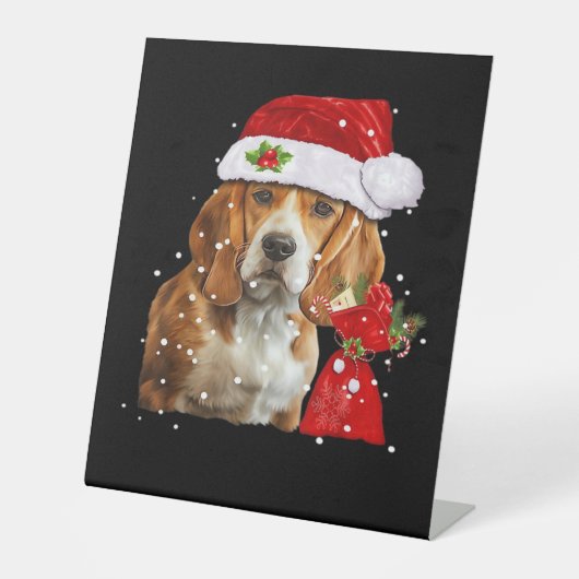 Beagle Dog Weihnachten Shirt Weihnachten Dog Essen Sockelschild (Vorderseite)