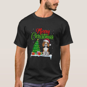 Beagle Dog Weihnachtsbaum Lichter Funny Xmas Beagl T-Shirt