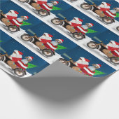 Beagle Dog Weihnachtsmann Geschenkpapier (Ecke)
