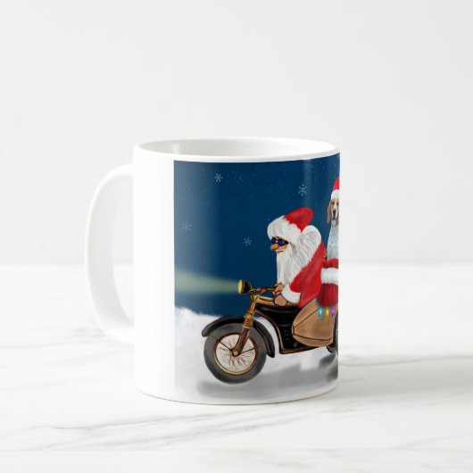 Beagle Dog Weihnachtsmann Kaffeetasse (Vorderseite Links)