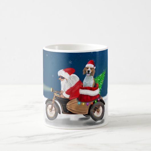 Beagle Dog Weihnachtsmann Kaffeetasse (Mittel)