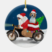 Beagle Dog Weihnachtsmann Keramik Ornament (Hinten)