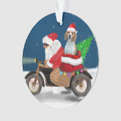 Beagle Dog Weihnachtsmann Ornament (Vorderseite)