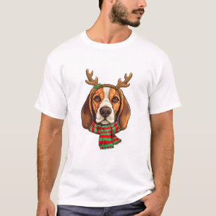 Beagle Dog Weihnachtsmann Weihnachtsmannmütze Weih T-Shirt