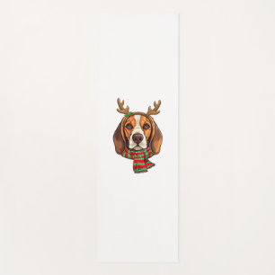 Beagle Dog Weihnachtsmann Weihnachtsmannmütze Weih Yogamatte