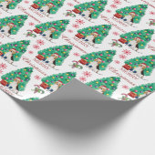Beagle Dog Weihnachtsmuster Geschenkpapier (Ecke)