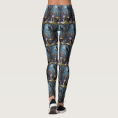 Beagle Dog Whimsical Halloween Malerei Leggings (Rückseite)