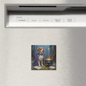 Beagle Dog Whimsical Halloween Malerei Magnet (In Situ (Geschirrspüler))
