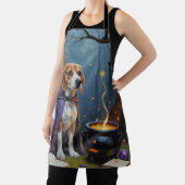 Beagle Dog Whimsical Halloween Malerei Schürze (InSitu)