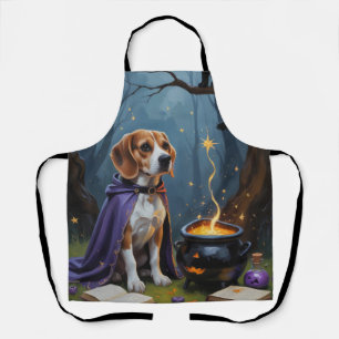 Beagle Dog Whimsical Halloween Malerei Schürze