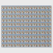 Beagle Dog Winter Wonderland Weihnachtsfreude Geschenkpapier (Flach)