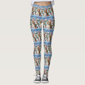 Beagle Dog Winter Wonderland Weihnachtsfreude Leggings (Vorderseite)