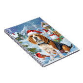 Beagle Dog Winter Wonderland Weihnachtsfreude Notizblock (Rechte Seite)