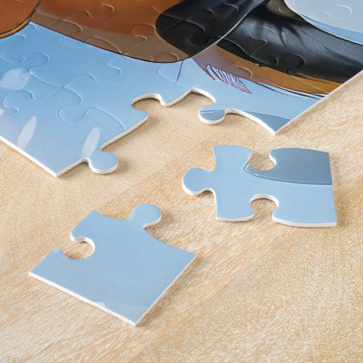 Beagle Dog Winter Wonderland Weihnachtsfreude Puzzle (Seite)