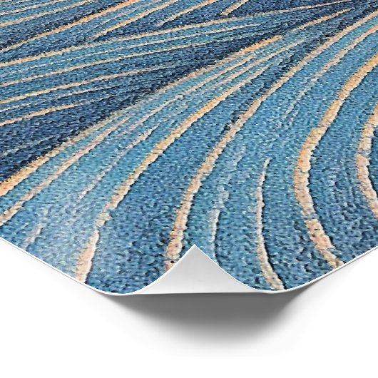 Beagle dog with starry sky and water 002 poster (Ecke)